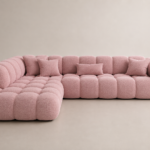 Luxury Pink Bubble L-Shape Sofa