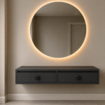Floating Dresser with LED Mirror