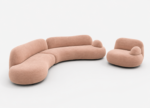 Curved sectional sofa