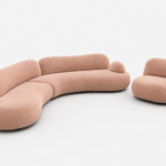 Curved sectional sofa